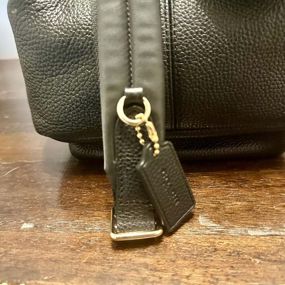 COACH Charlie Mini Backpack Pebble Leather Black F38263 - Picture 7 of 16